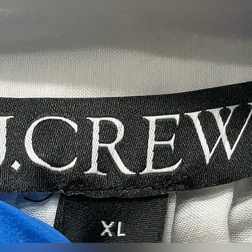 J. Crew White Cap Sleeve Smocked Dress Shirt Collar Top - Picture 6 of 7